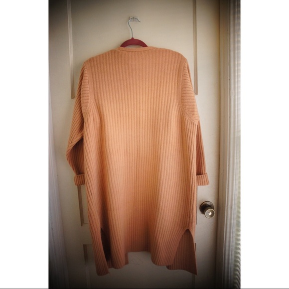 Coin 1804 Peachy Blush Rib Knit Long Cardigan - Picture 8 of 8